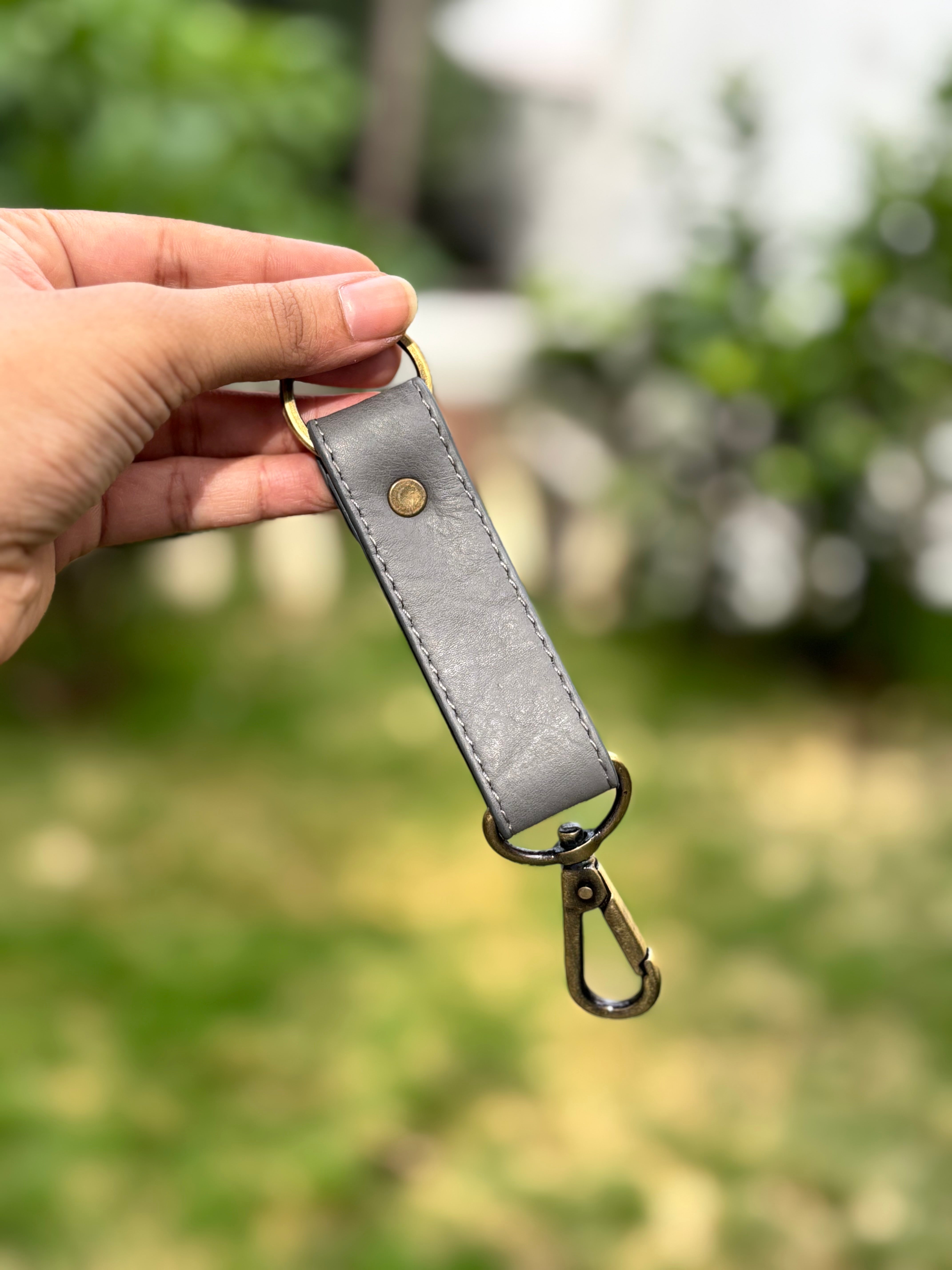 SAMPLE Grey Leather Charm