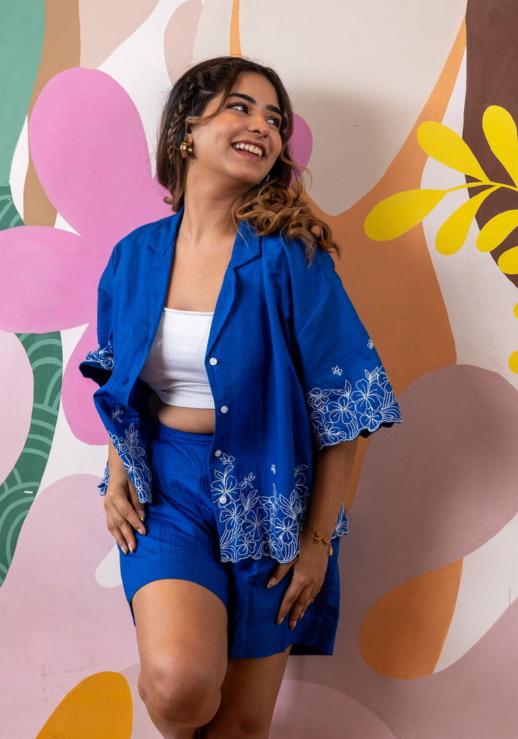 Fleur electric blue coord set