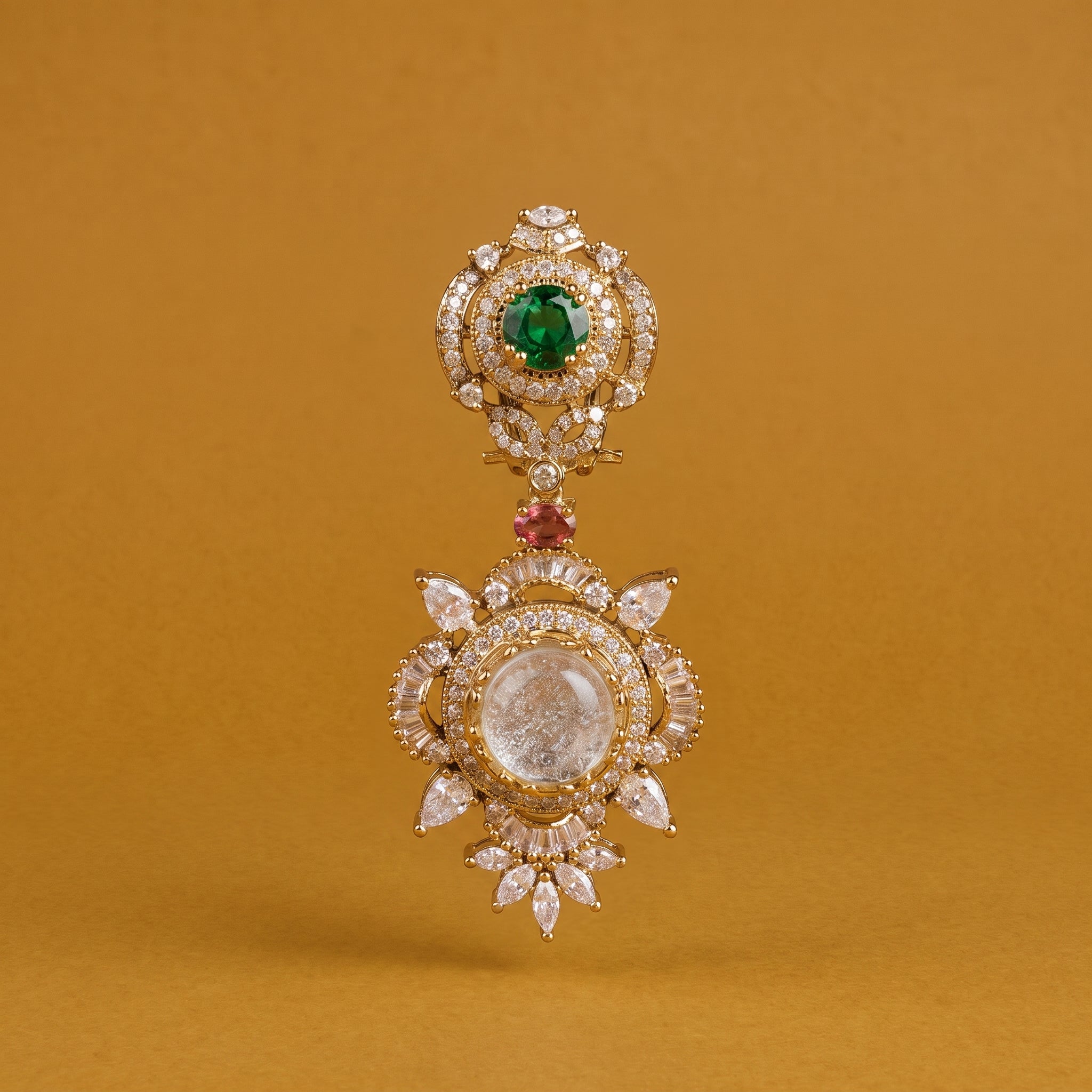 Maharaj Dual Medallion Drop Earrings
