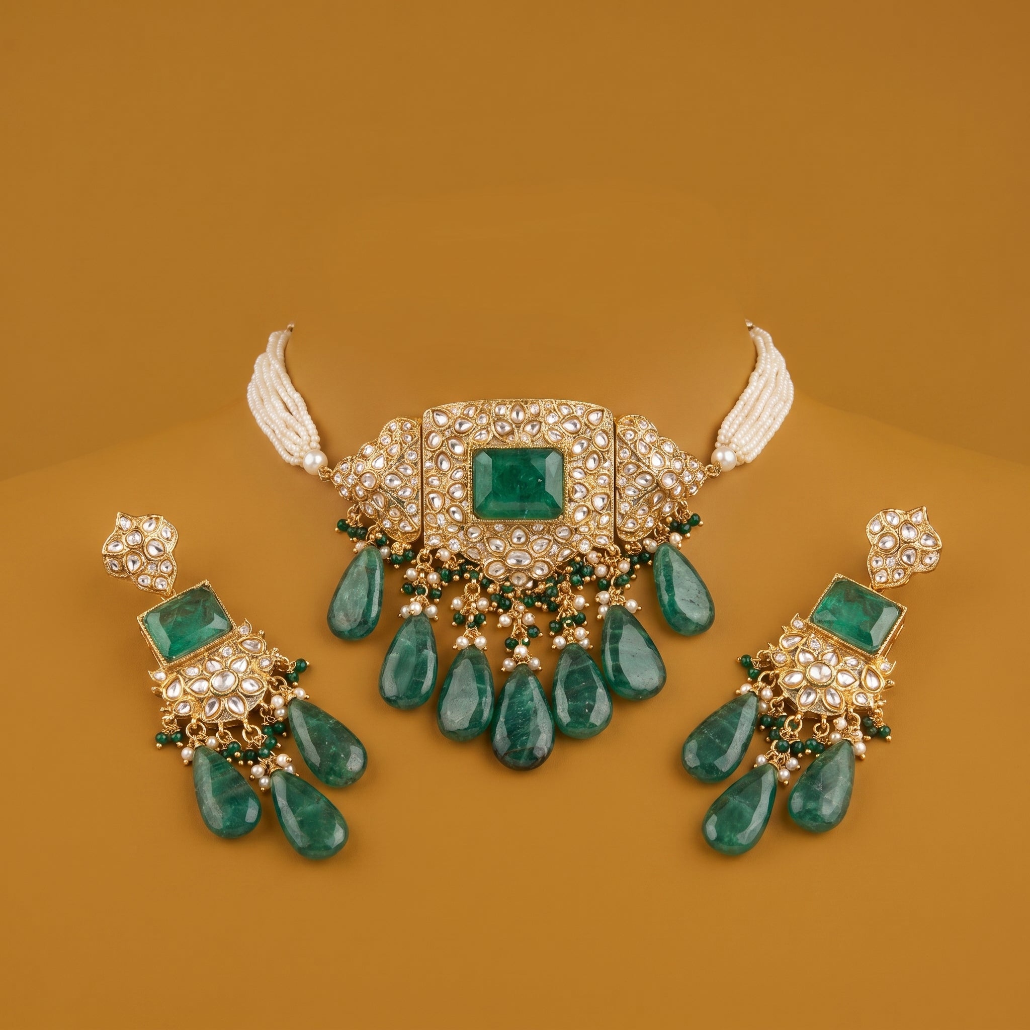 Emerald Majesty Choker Set