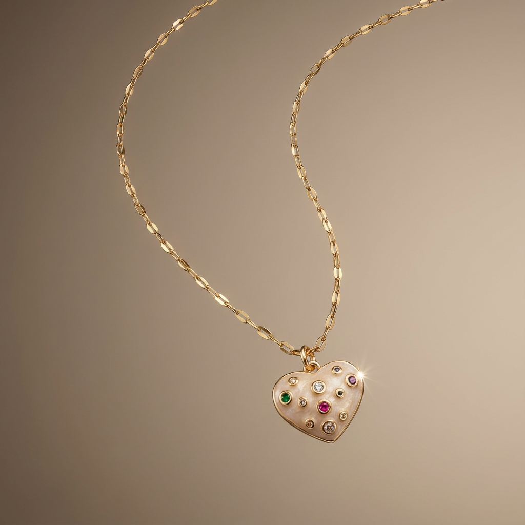 Aurélia Heartstone Pendant Necklace