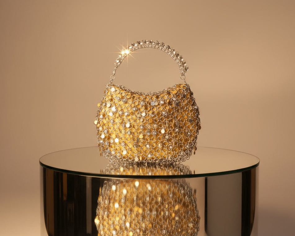 Crystal Cosmic Crescent Bag