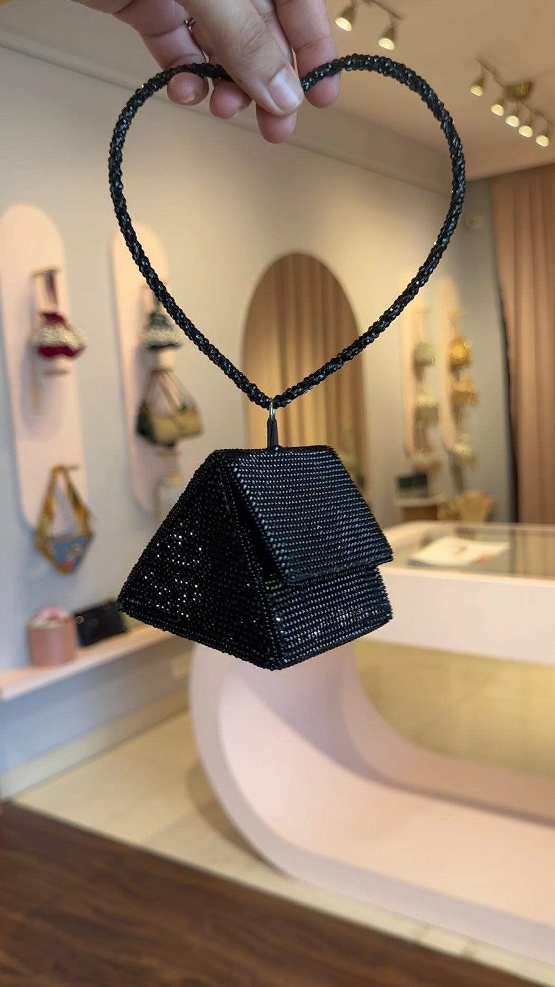 Nano Charm Bag with Crystal Handle - Ozel
