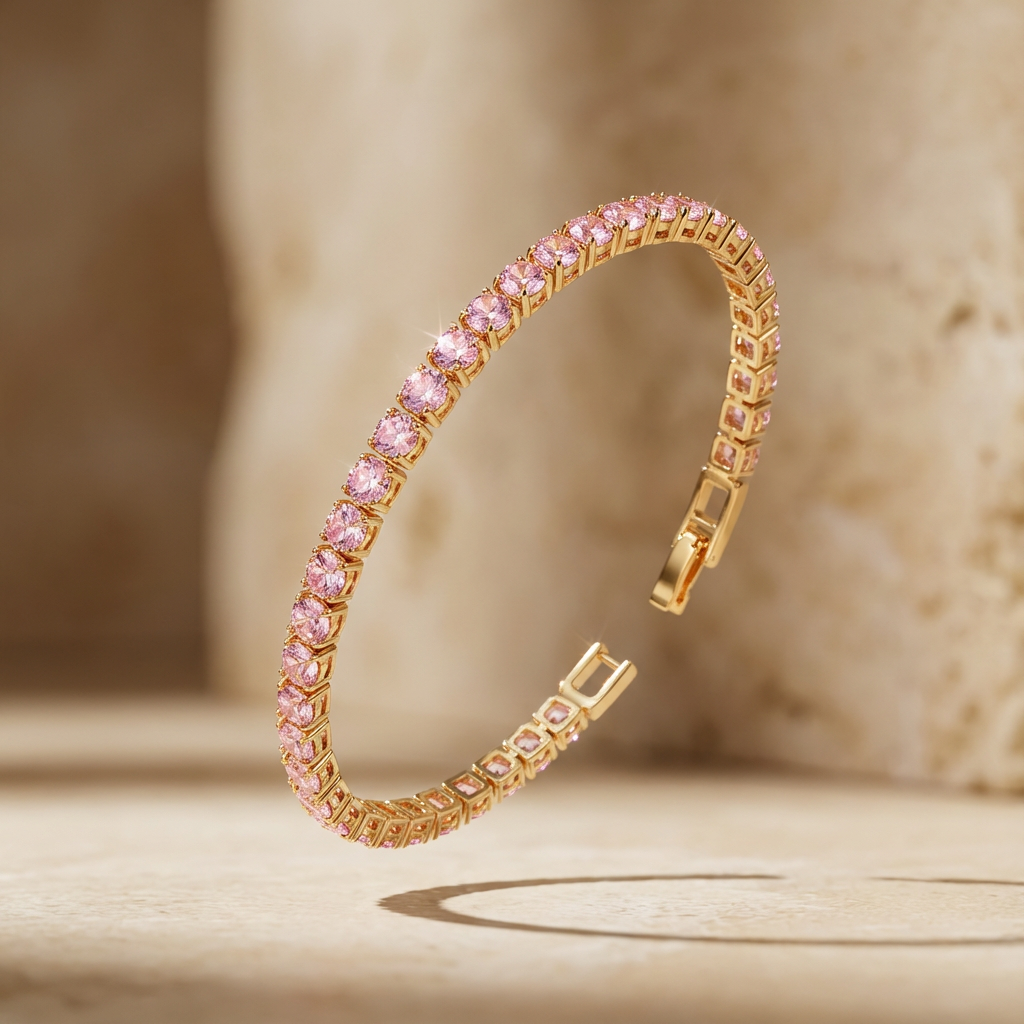 Pink Tennis Bracelet