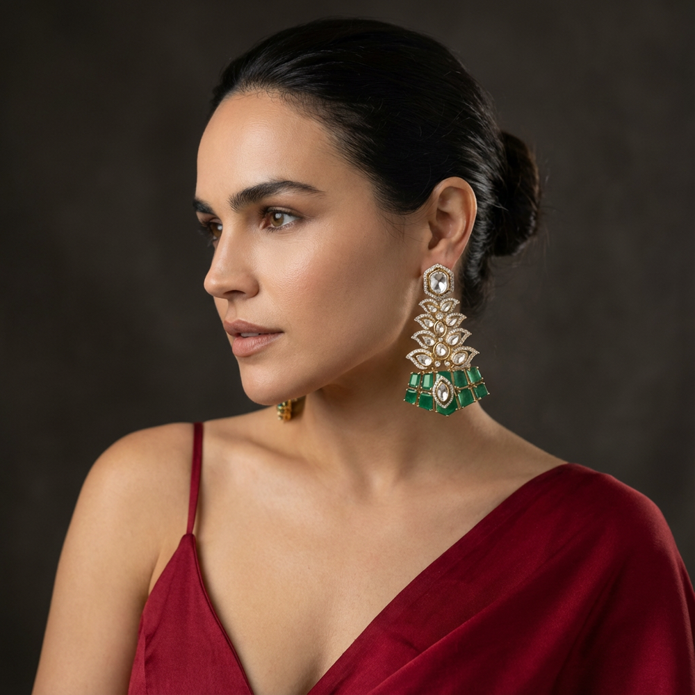 Anaya facet earrings – handcrafted Indian faceted gemstone earrings by Ozel
