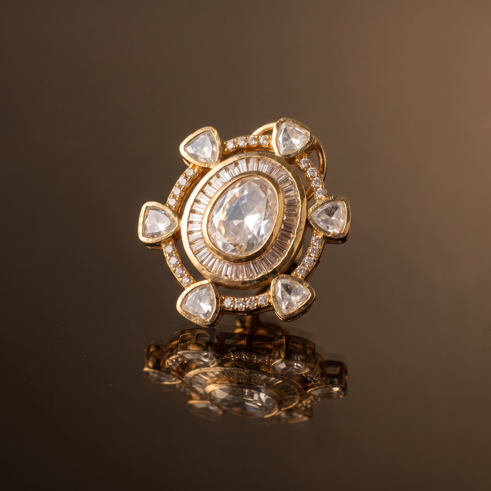 Radiant Oval Stud Earrings