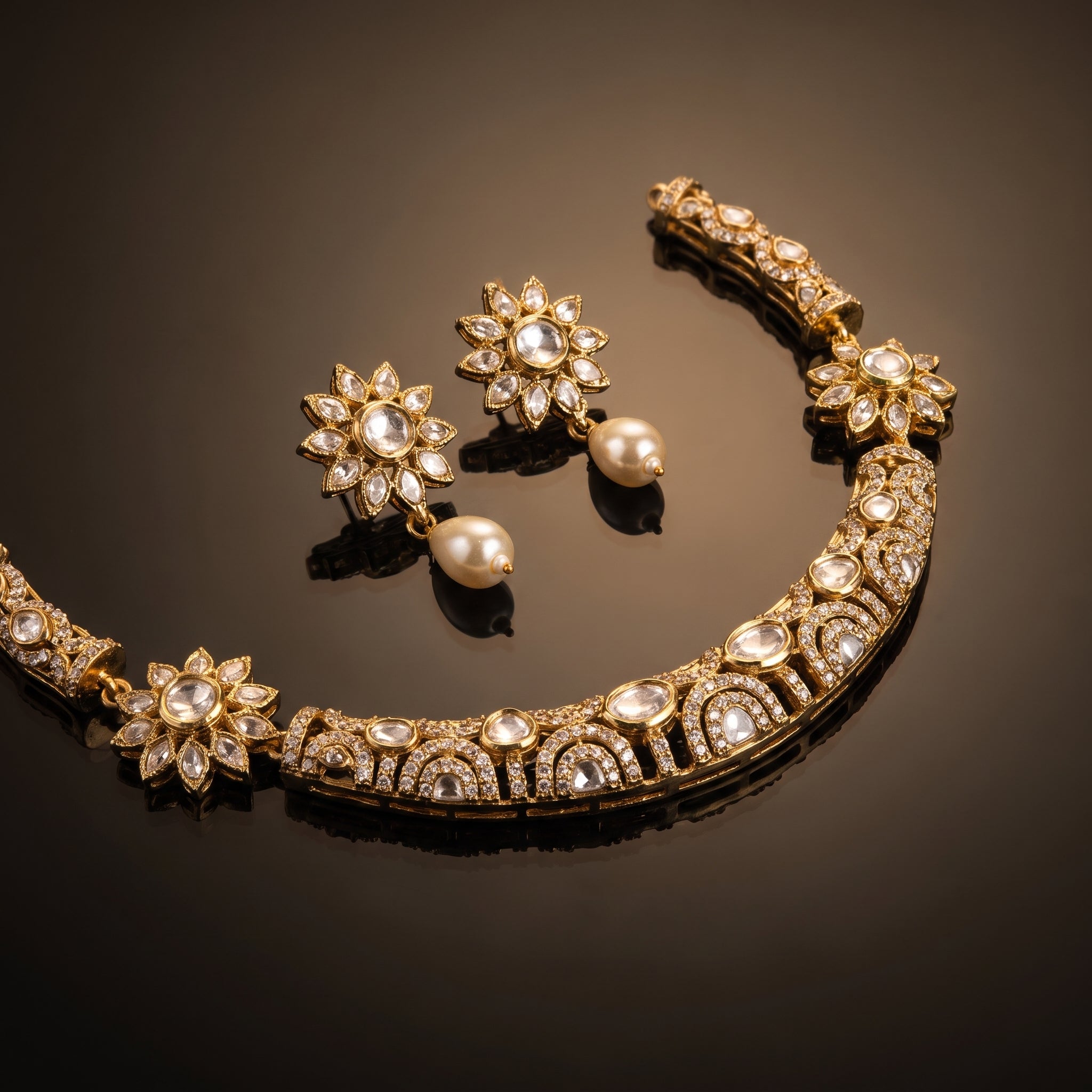 Sitara Bloom Necklace & Earring Set