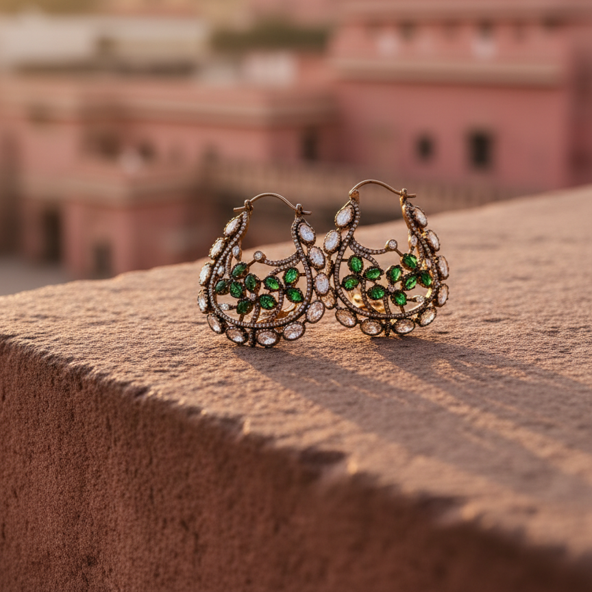 Diana Earrings Green