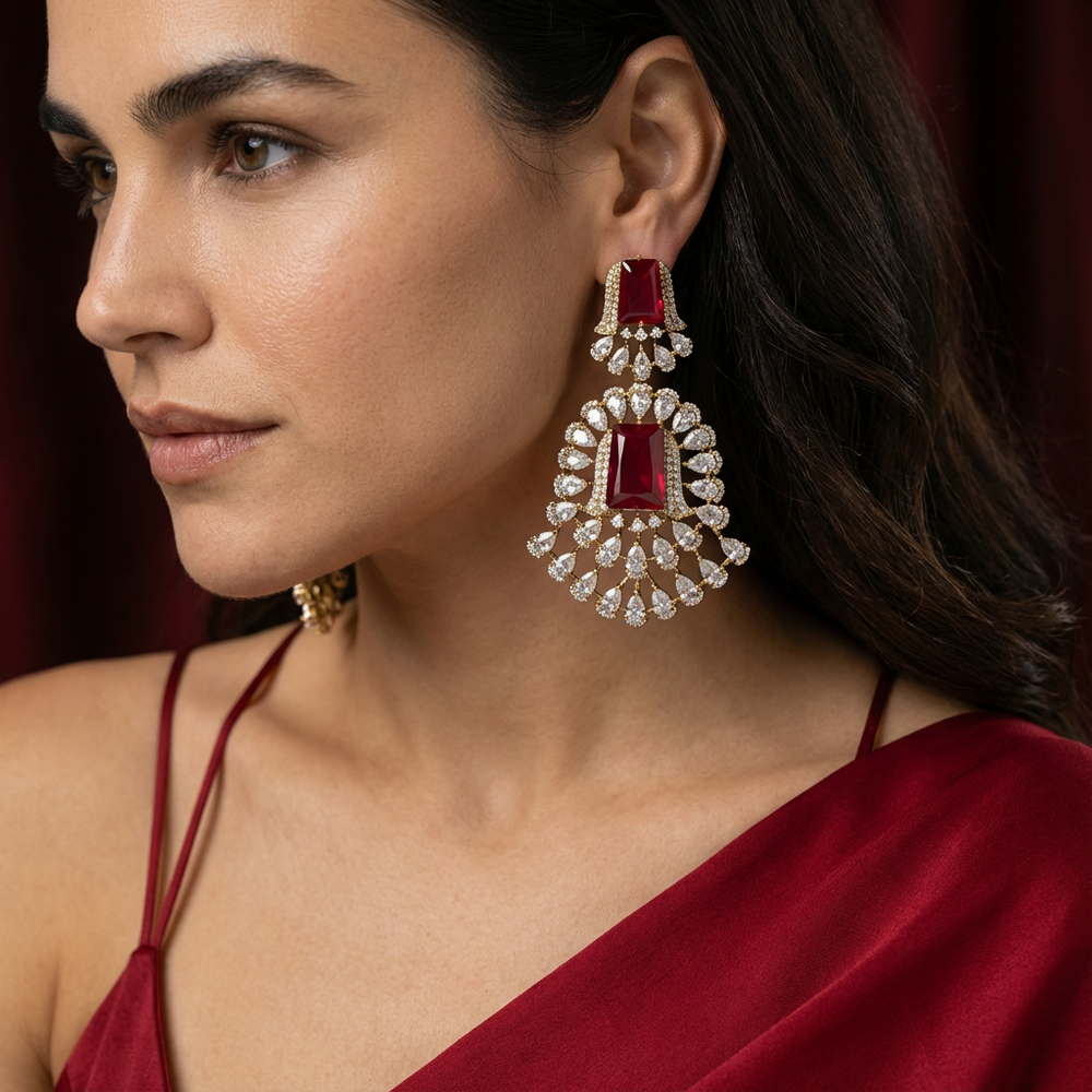 Mireya earrings – handcrafted Indian drop earrings by Ozel