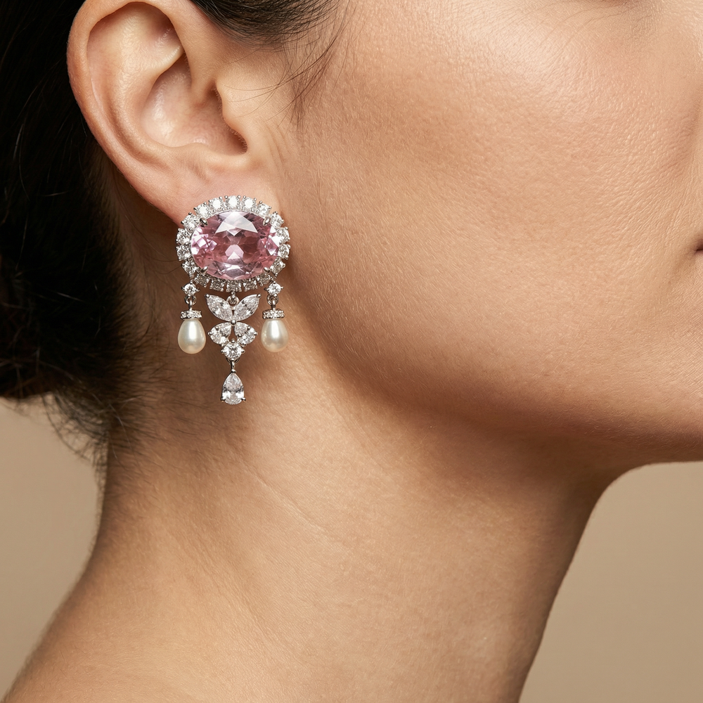 Roséva – imperial drop earrings by Ozel