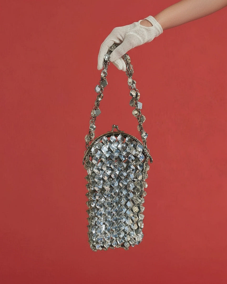 Vintage Crystal Kiss Lock Bag