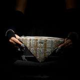 Gold and Silver Triangle Bag
