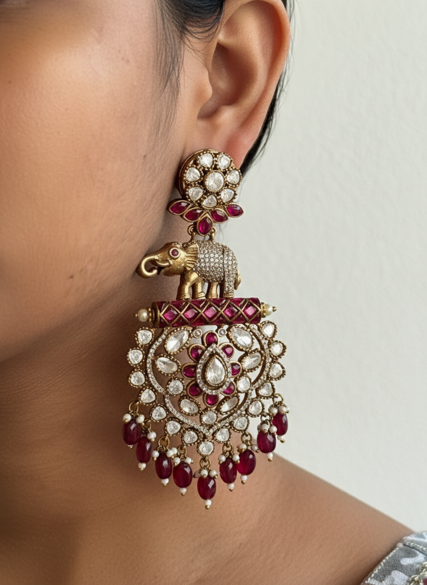 Gayatri Elephant Earrings