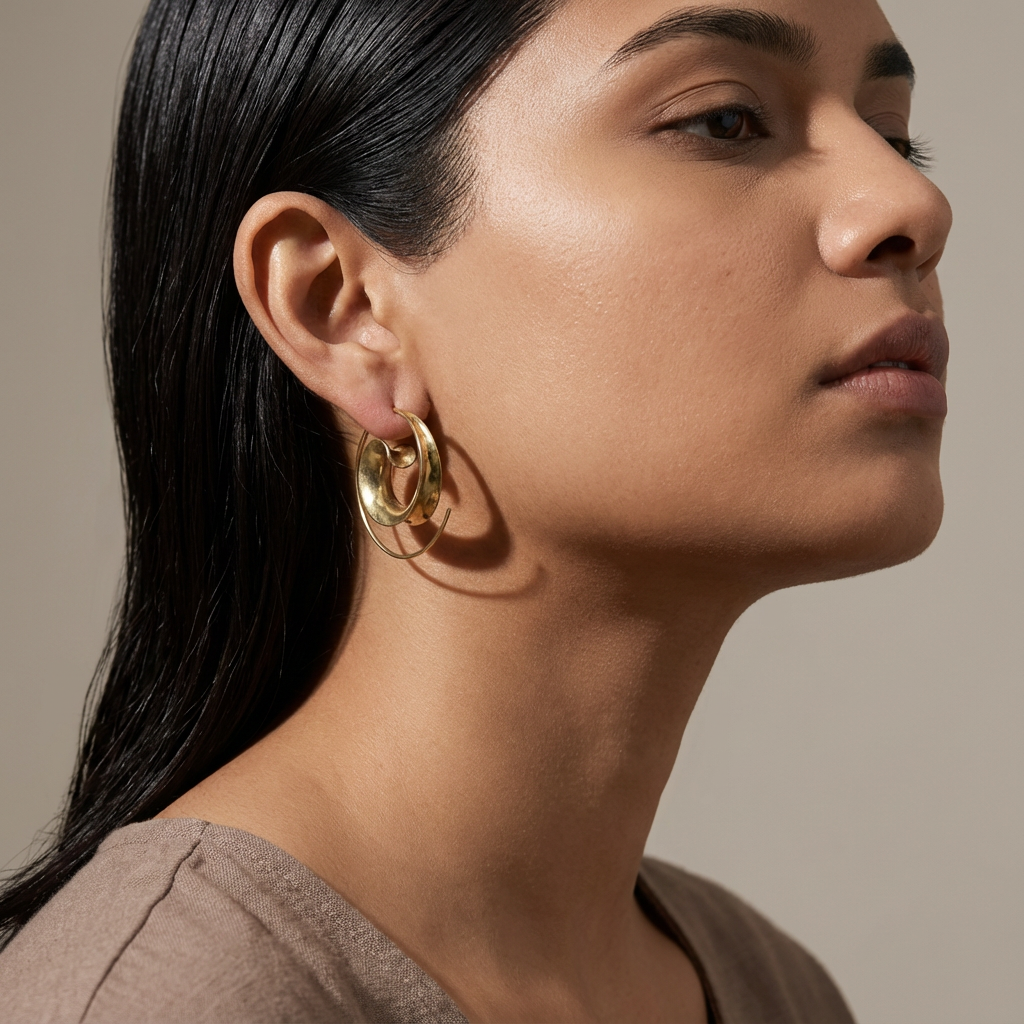 Classic Gilded Hoop Earrings