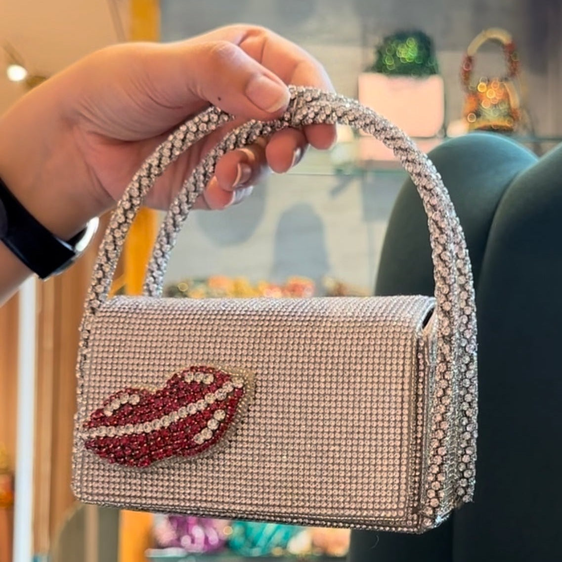 Mini dazzle bag with charms