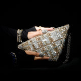 Gold and Silver Triangle Bag
