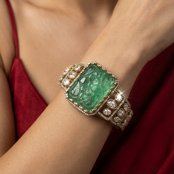 Ruhani Carved Statement Cuff