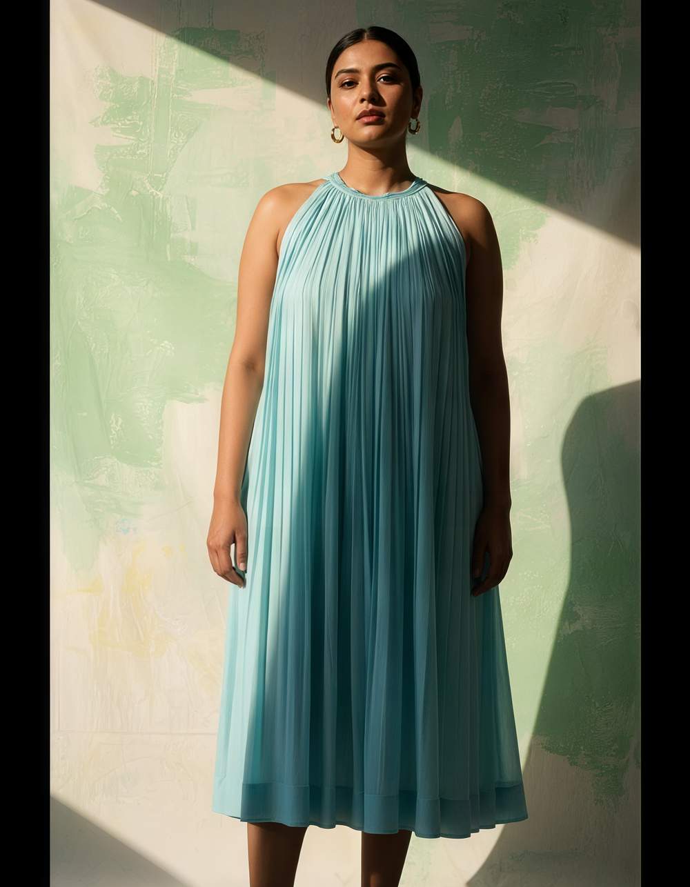 Oceania midi dress – elegant Indian designer dress by Ozel