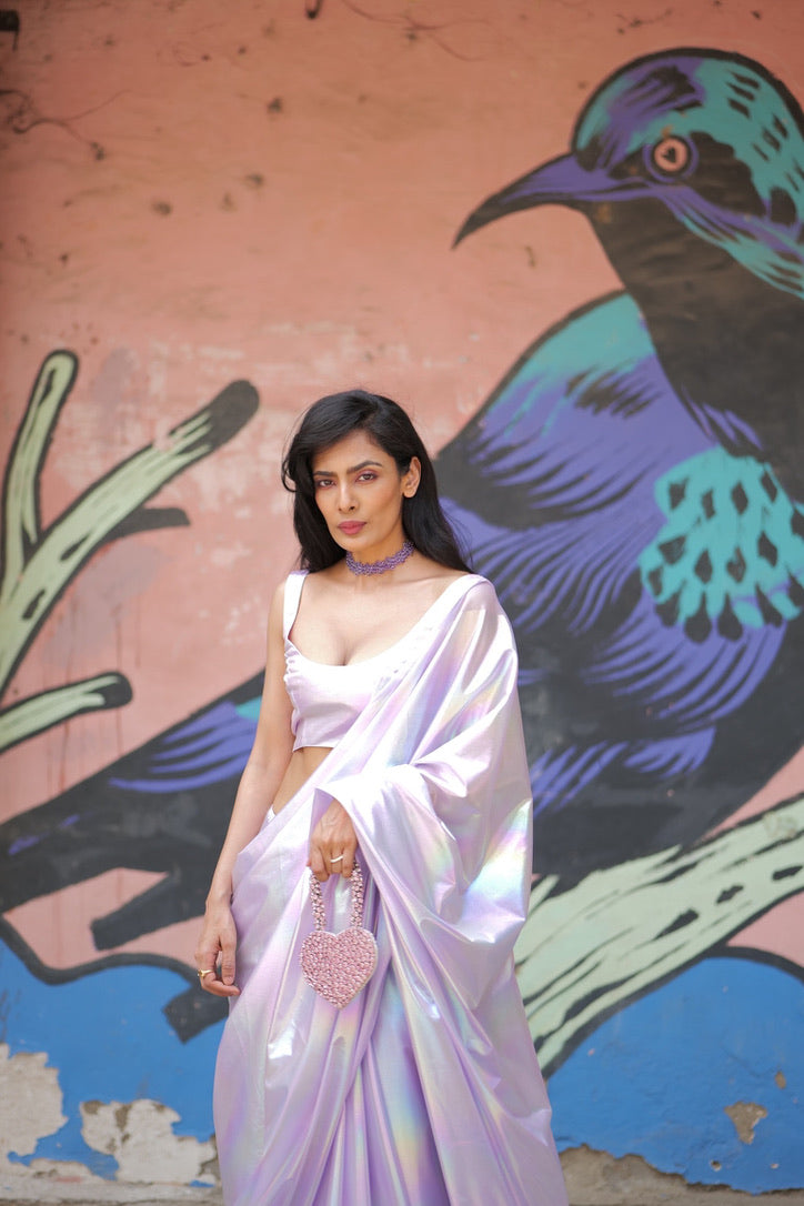 Ishita Mangal with Pink Rhinestone Mini Heart Bag