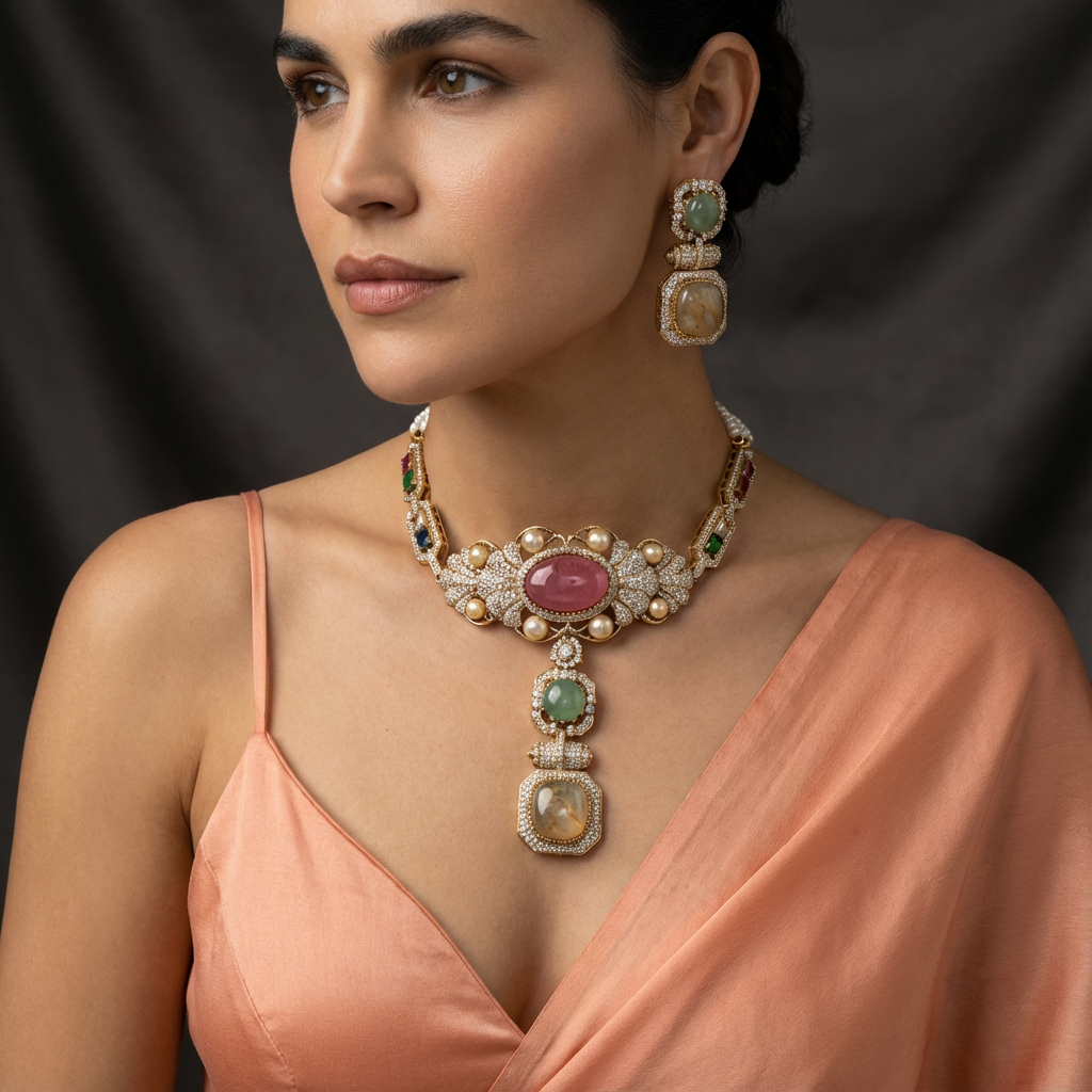 Rosaline Heirloom Drop Choker