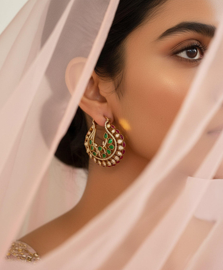 Diana Earrings Pink and Green