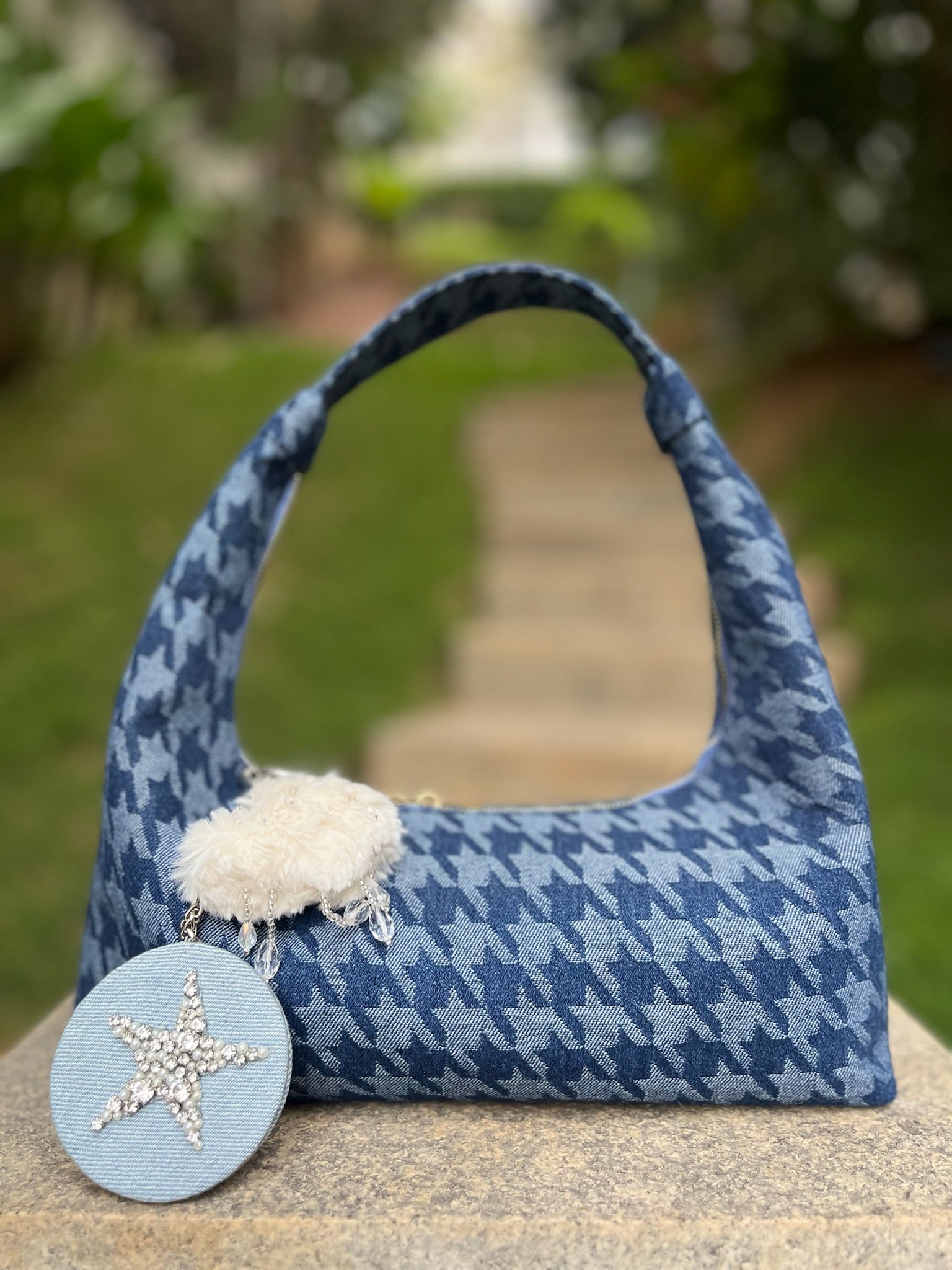 Charmette Denim Shoulder Bag