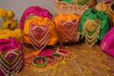 SET OF THREE BUCKET BAGS - Yellow, Pink, Orange