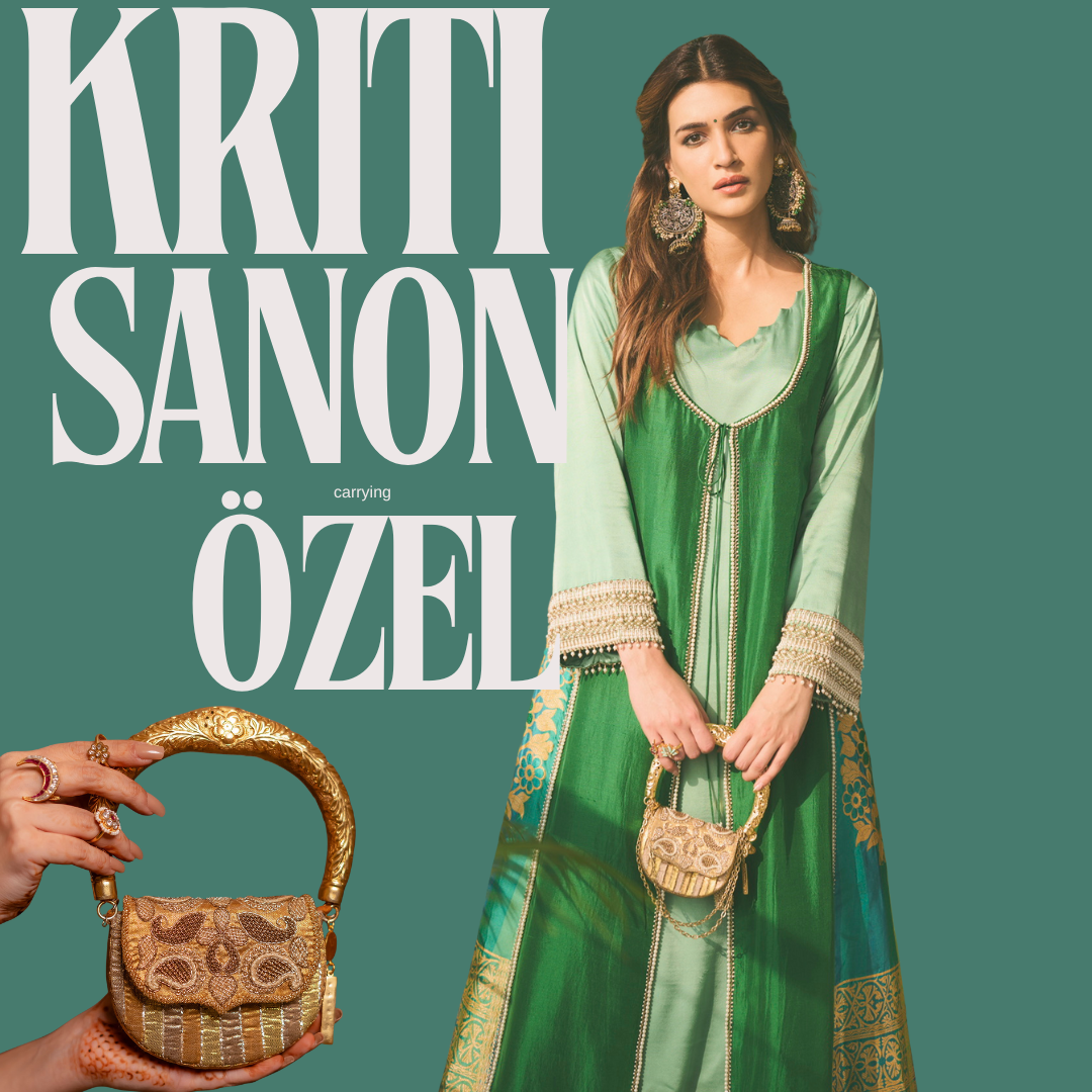 Kriti Sanon with Amra Beige Hasli Bag