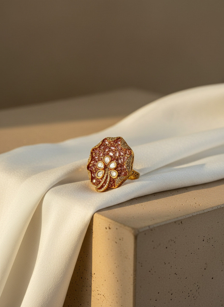 Nazaakat Floral Ring