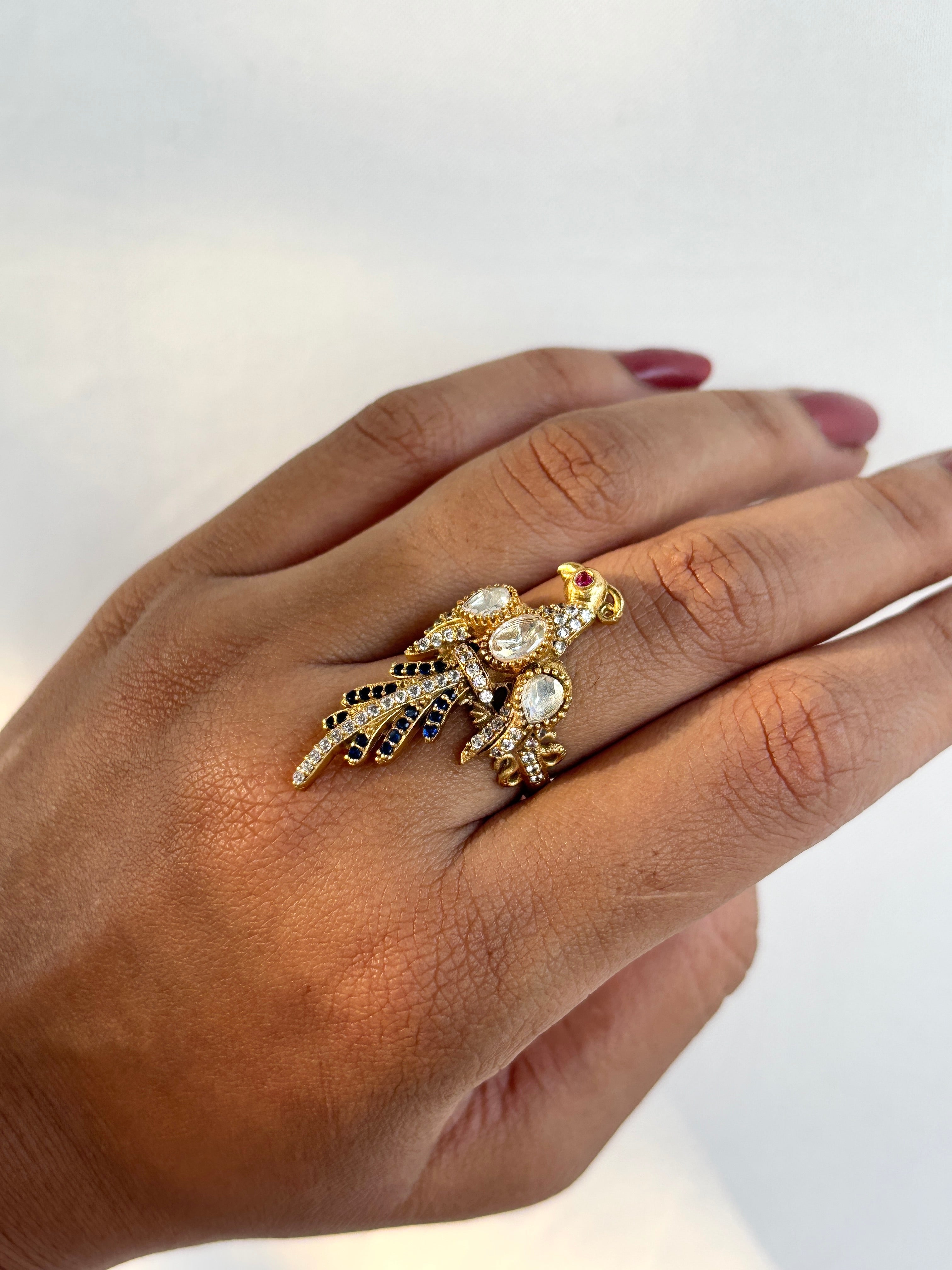 Peacock Whisper Ring