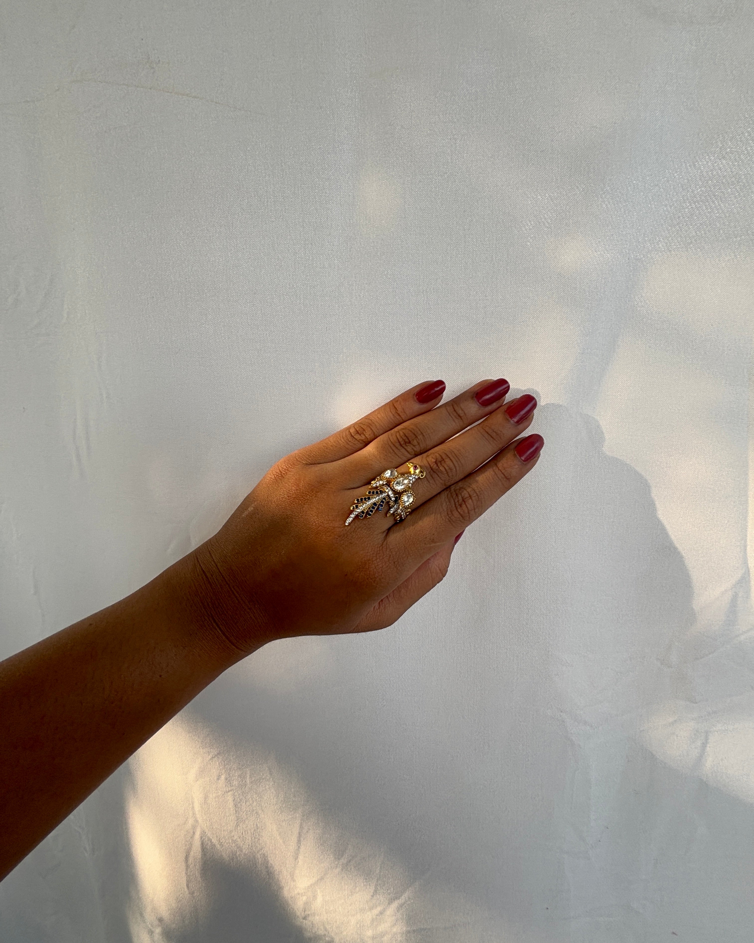 Peacock Whisper Ring