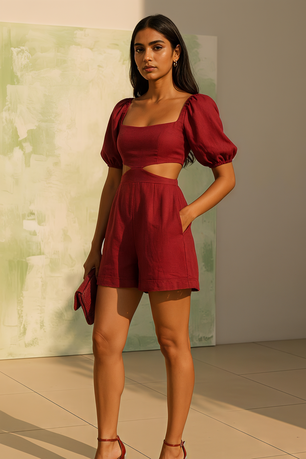 Soleil Cut-Out Romper – Indian artisan wear by Ozel