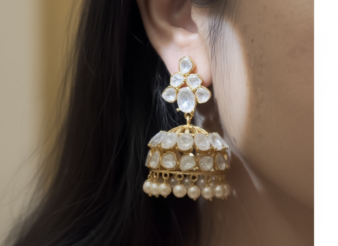 Kundan Polki Radiant Jhumkas