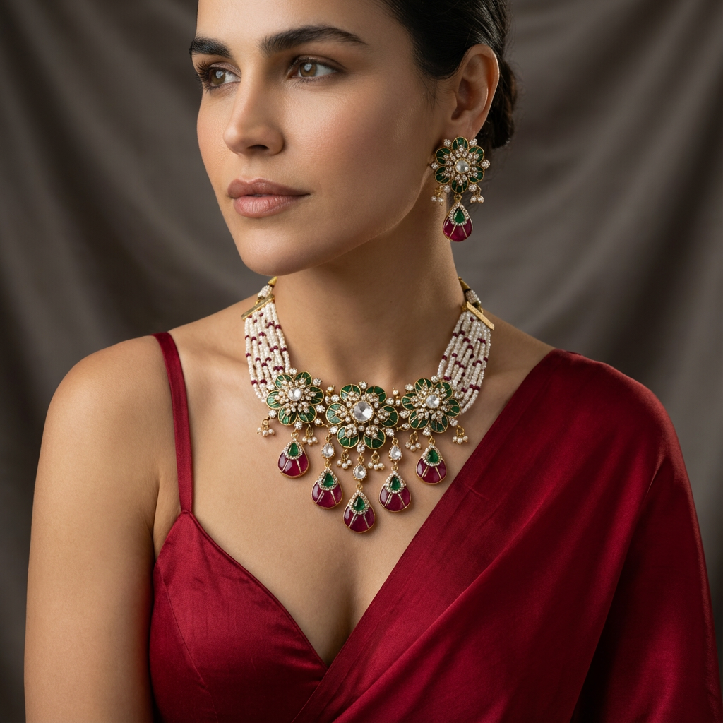 Meenakari Rani Necklace Set