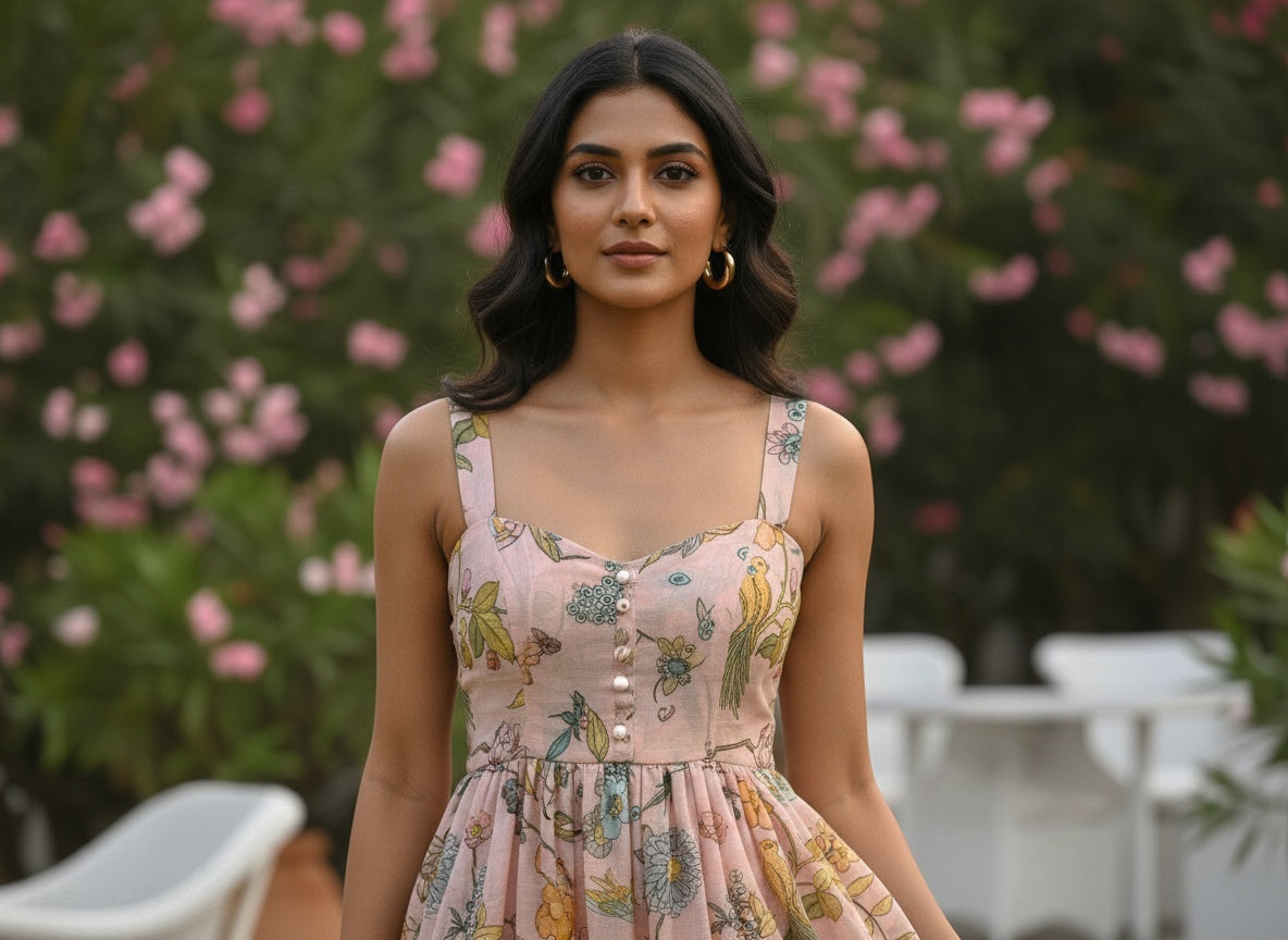 Picnic Chanderi Dress