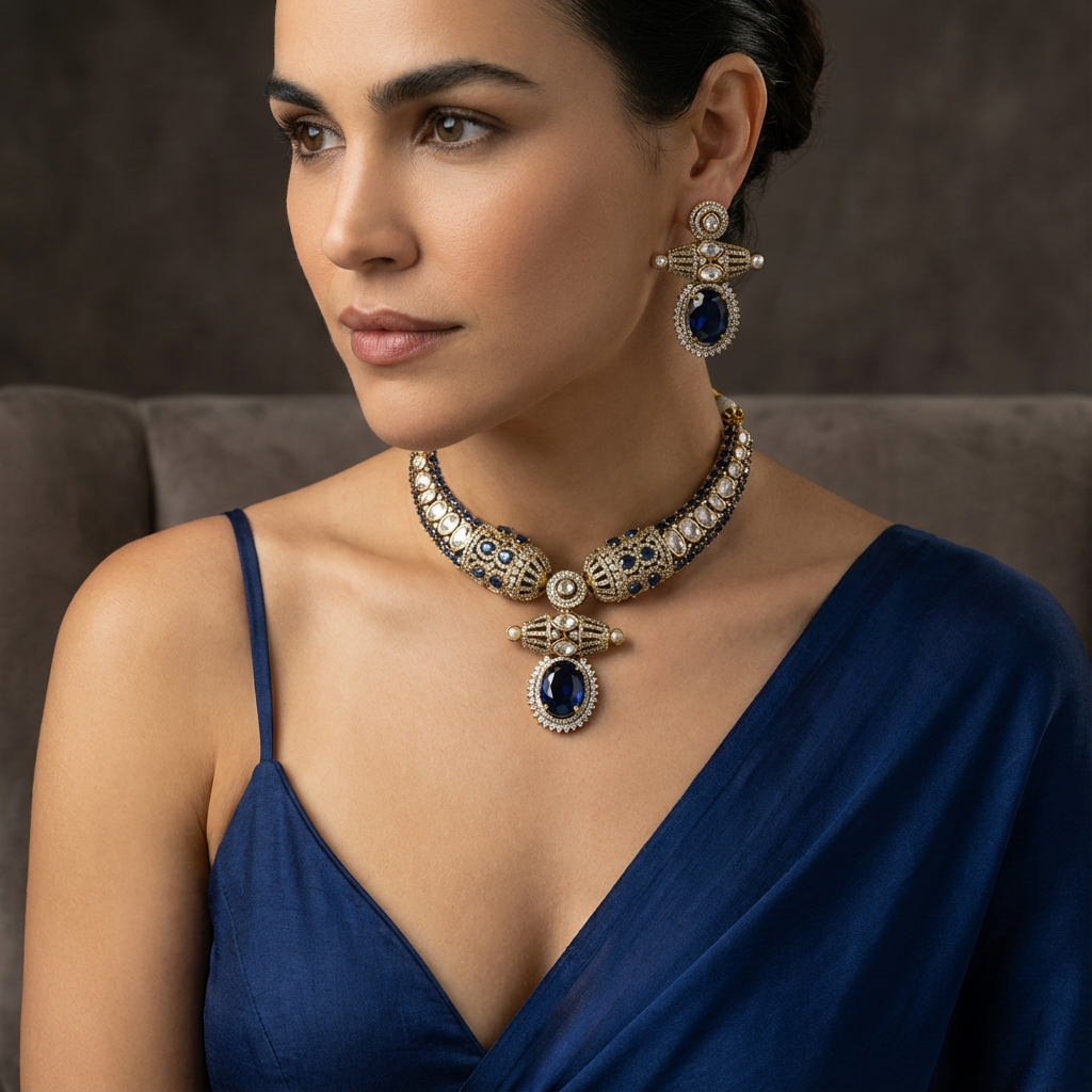 Neelam Hasli Necklace Set