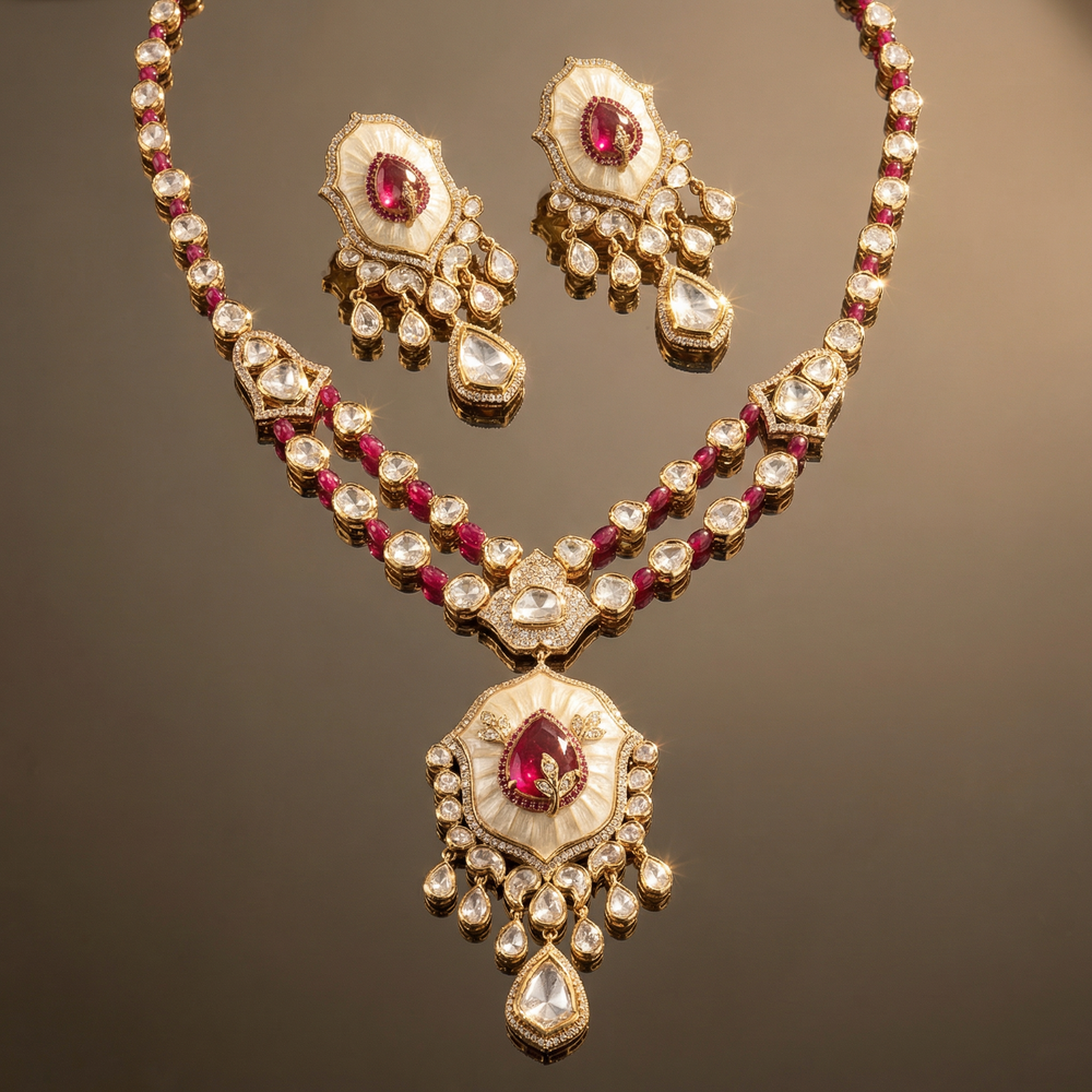 Legacy pearl necklace set – full set with earrings by Ozel