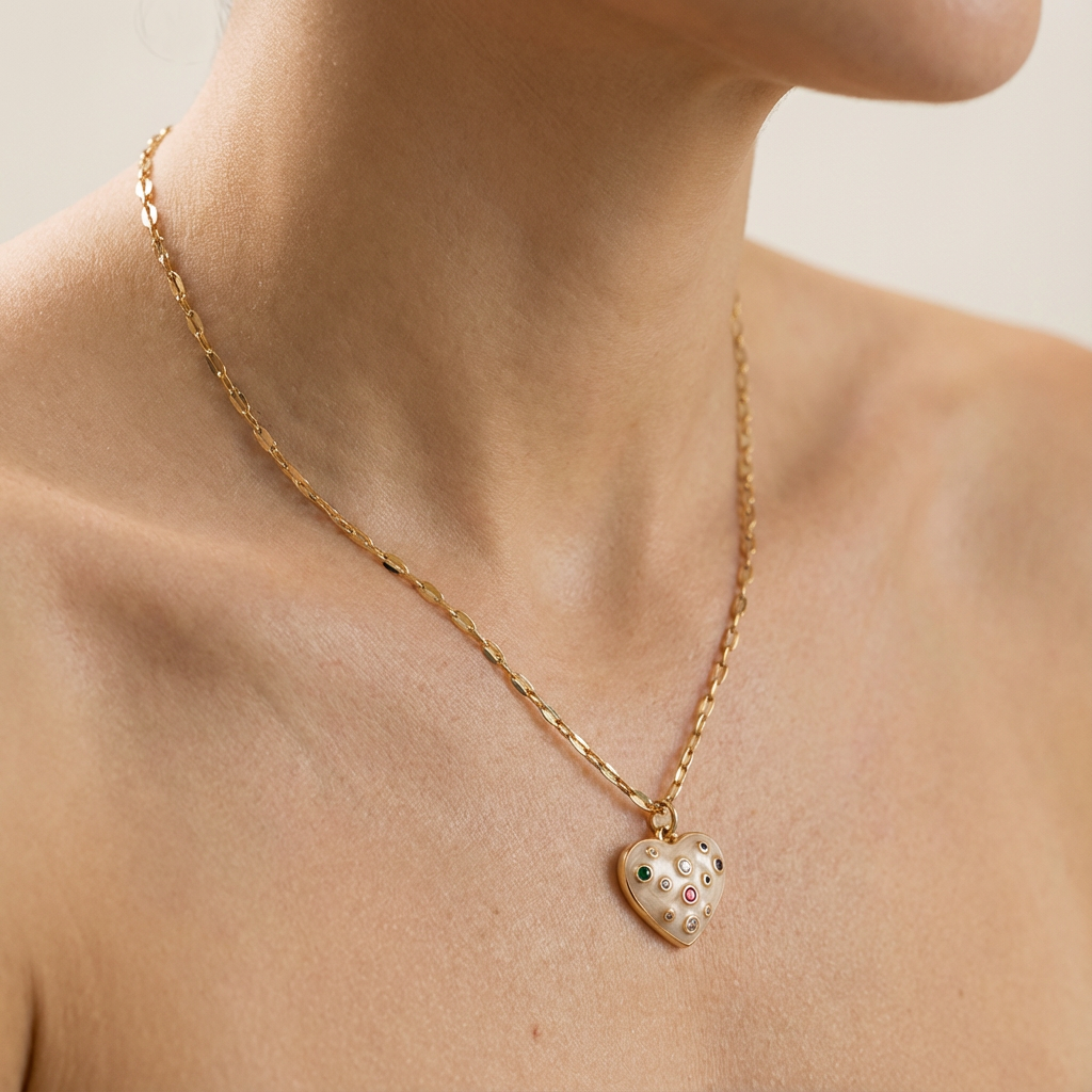 Aurélia Heartstone Pendant Necklace