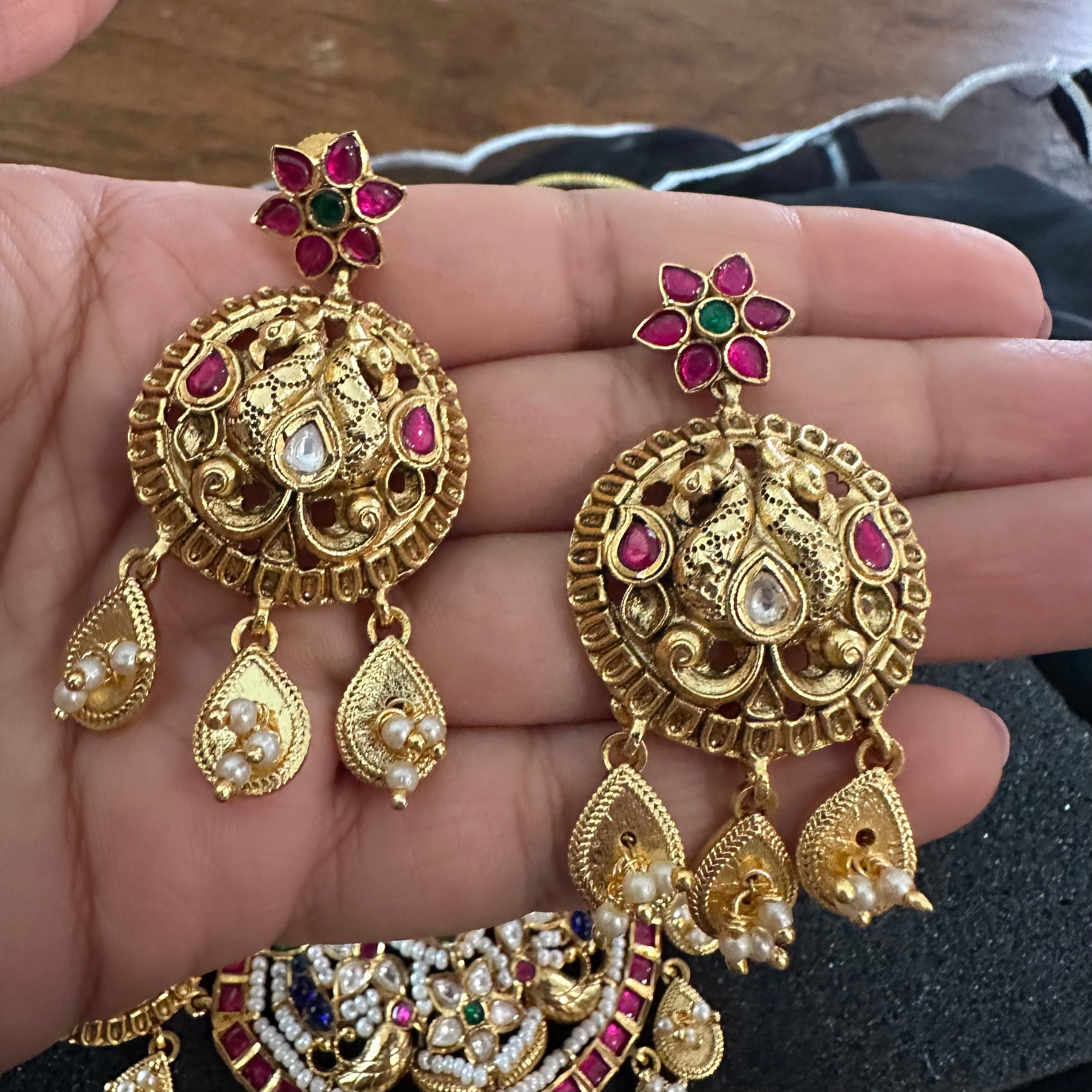 Heritage Temple Necklace with Earrings