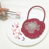 Rose Rhinestone bag with handle