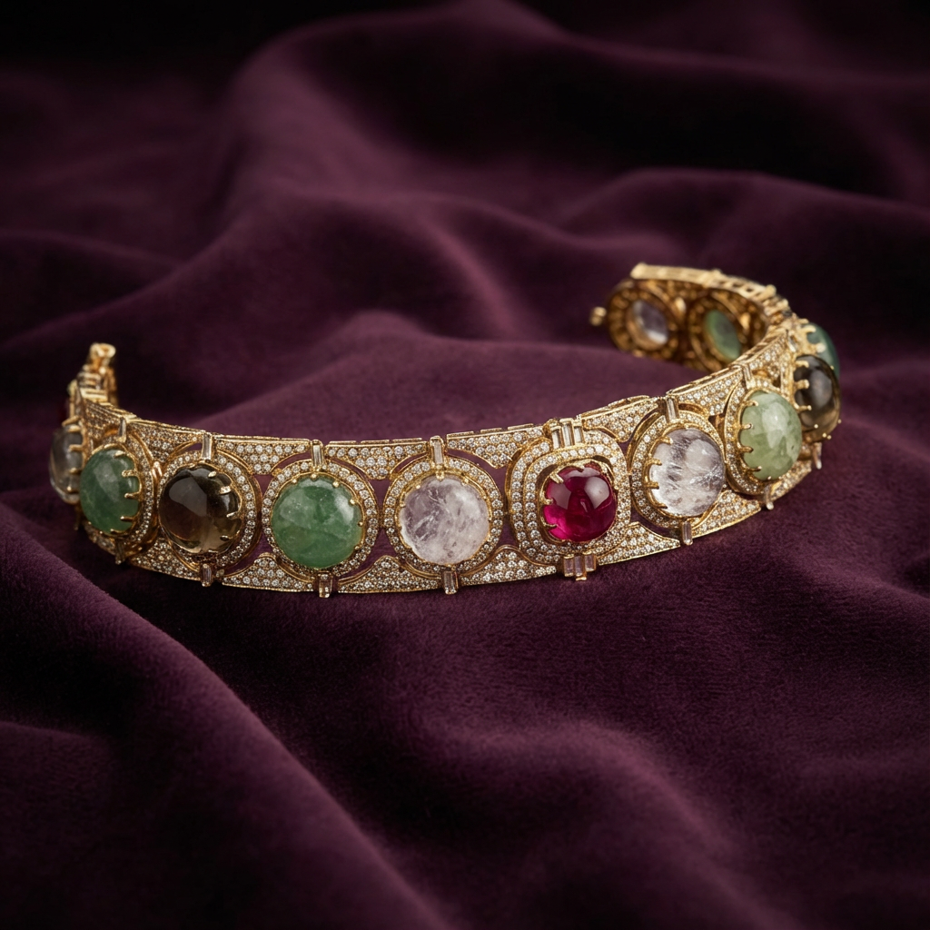 Aarna Navratan Kundan Choker Set