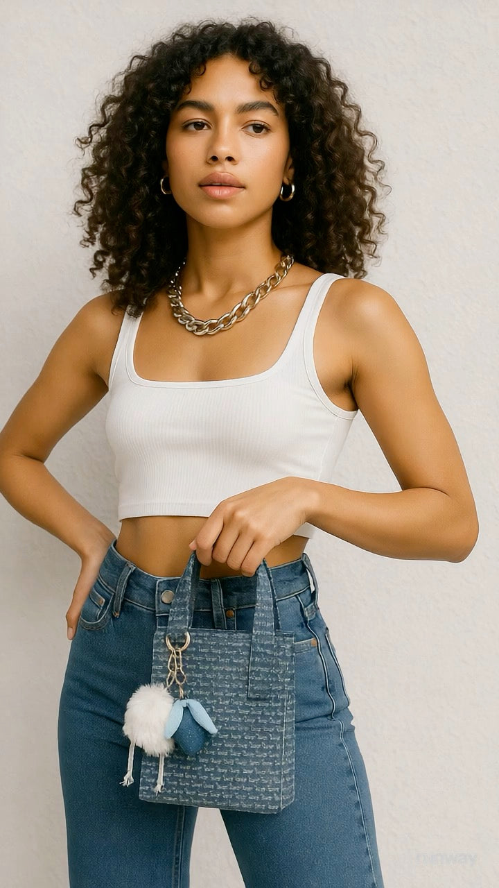 Pixie denim mini tote Bag
