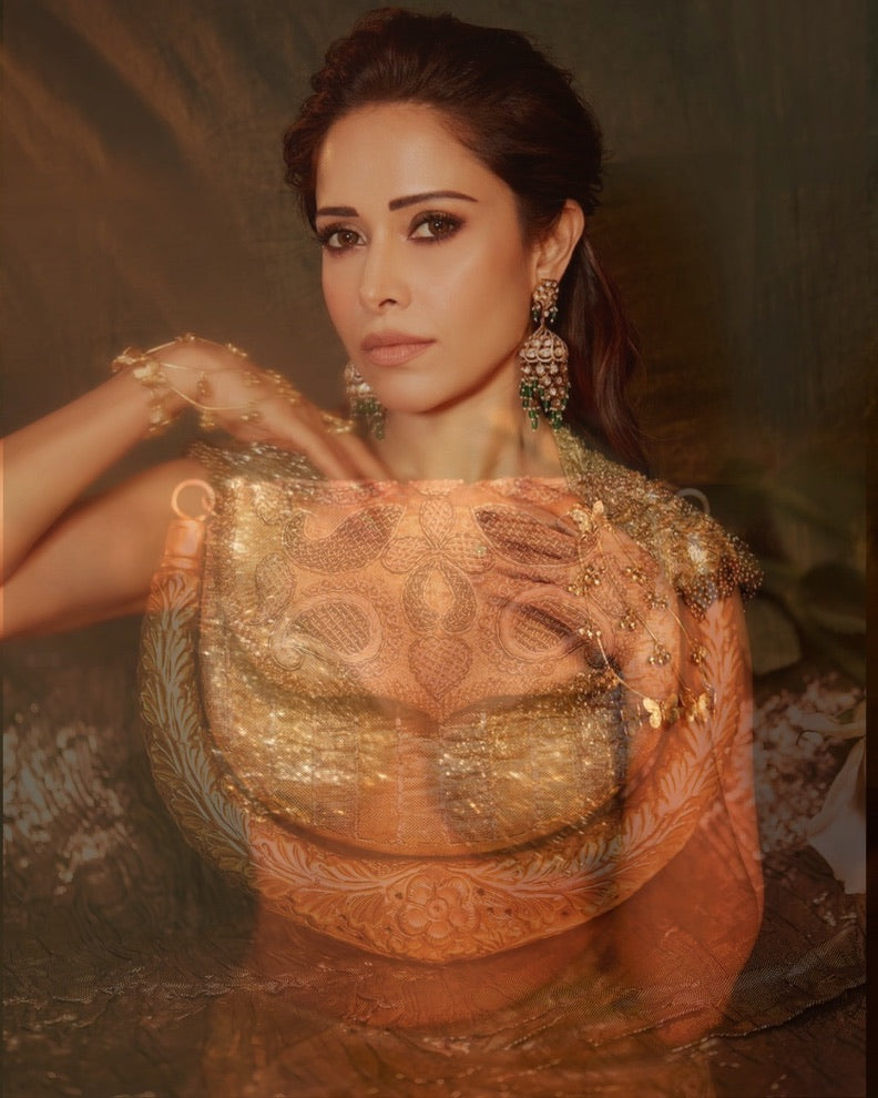 Nusshrratt Bharuccha with Amra Beige Hasli Bag