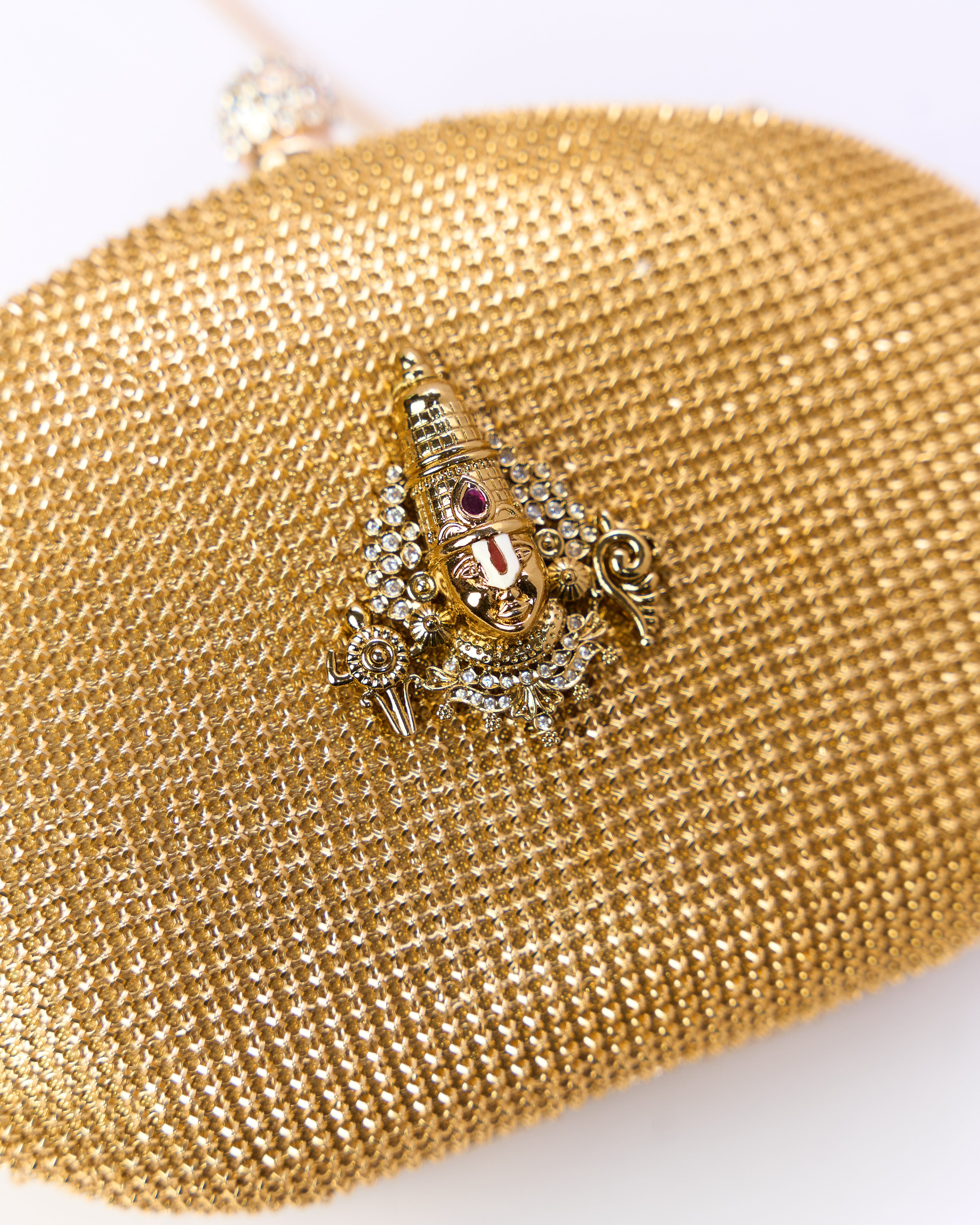 Balaji Gold Clutch Bag