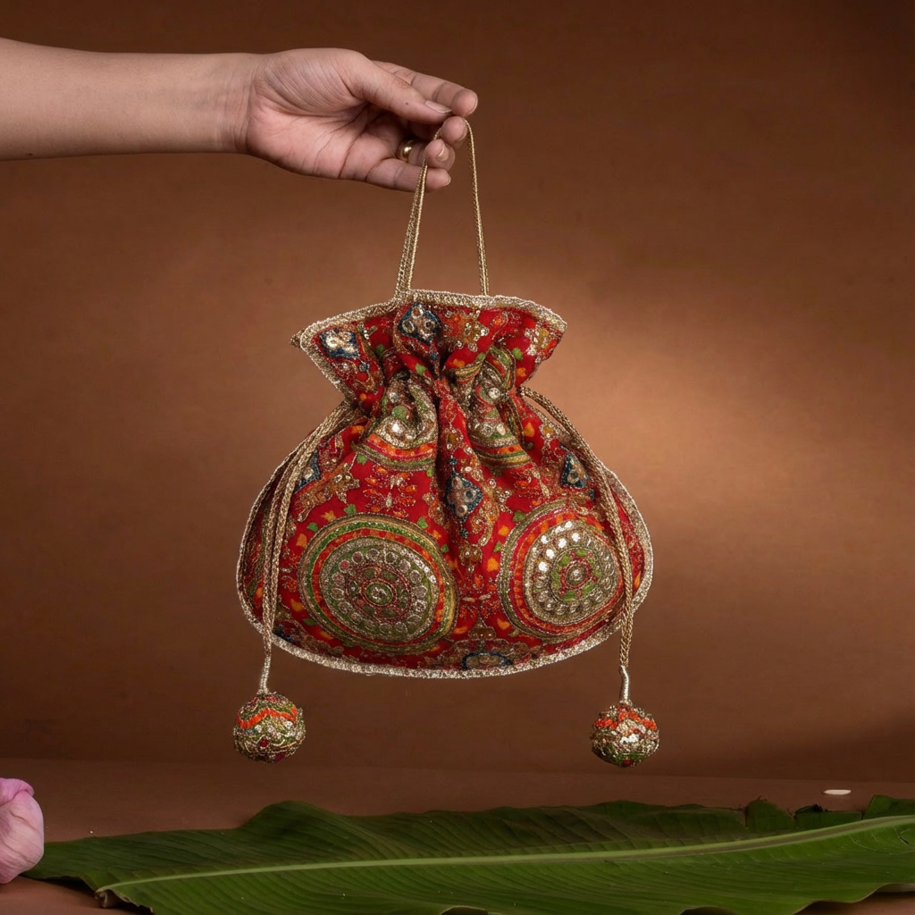 Chakra U Shape Potli Bag