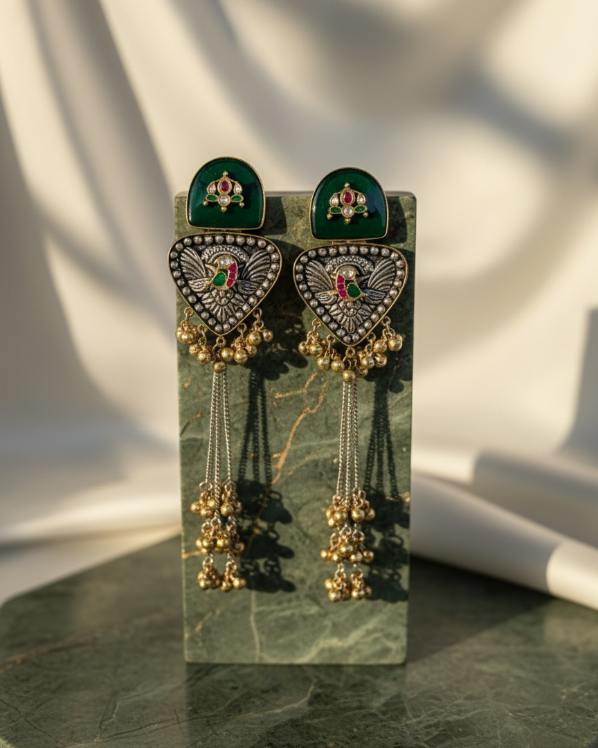Mayura Temple Dangler Earrings