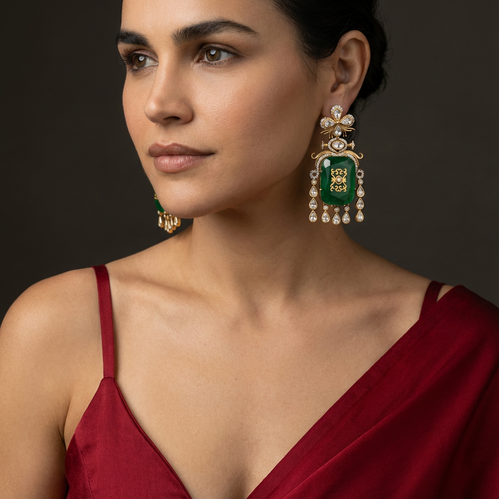 Emerald Palace Drop Earrings