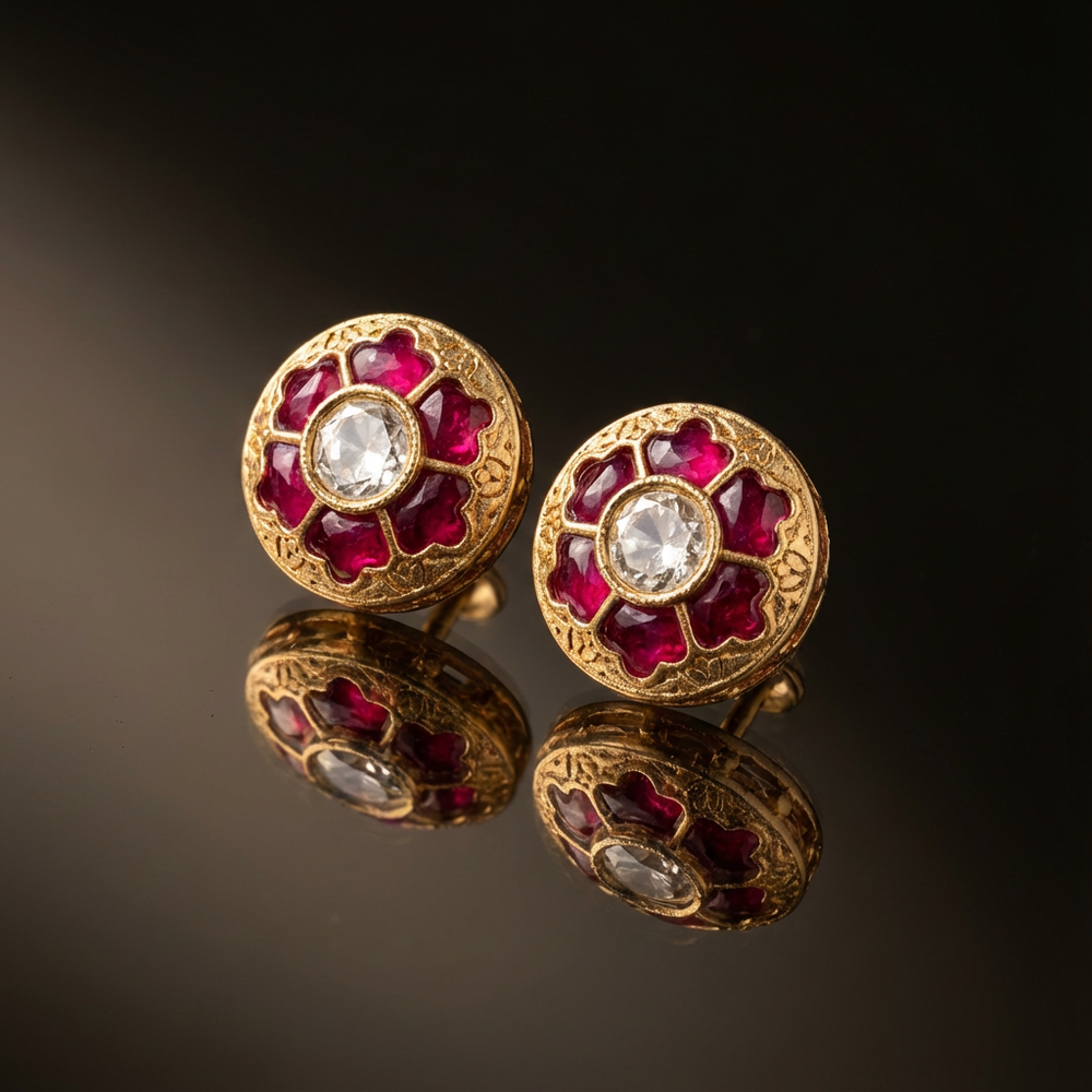 Chroma halo studs – full pair view by Ozel