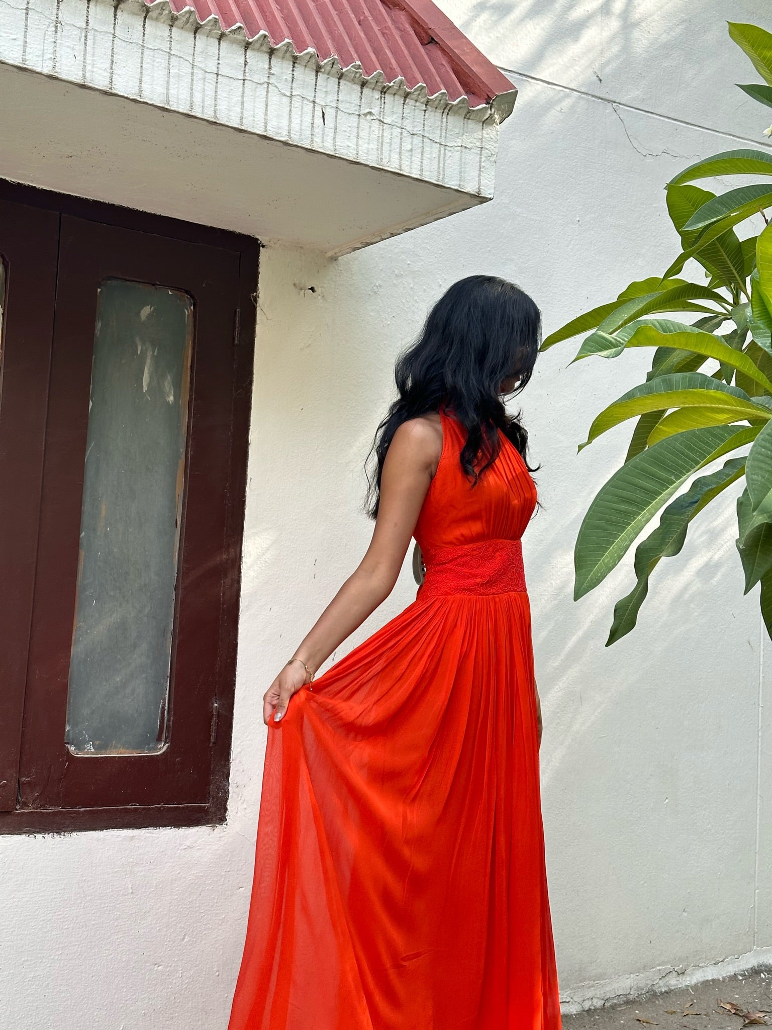 Embroidered Jumpsuit Orange (Sale)