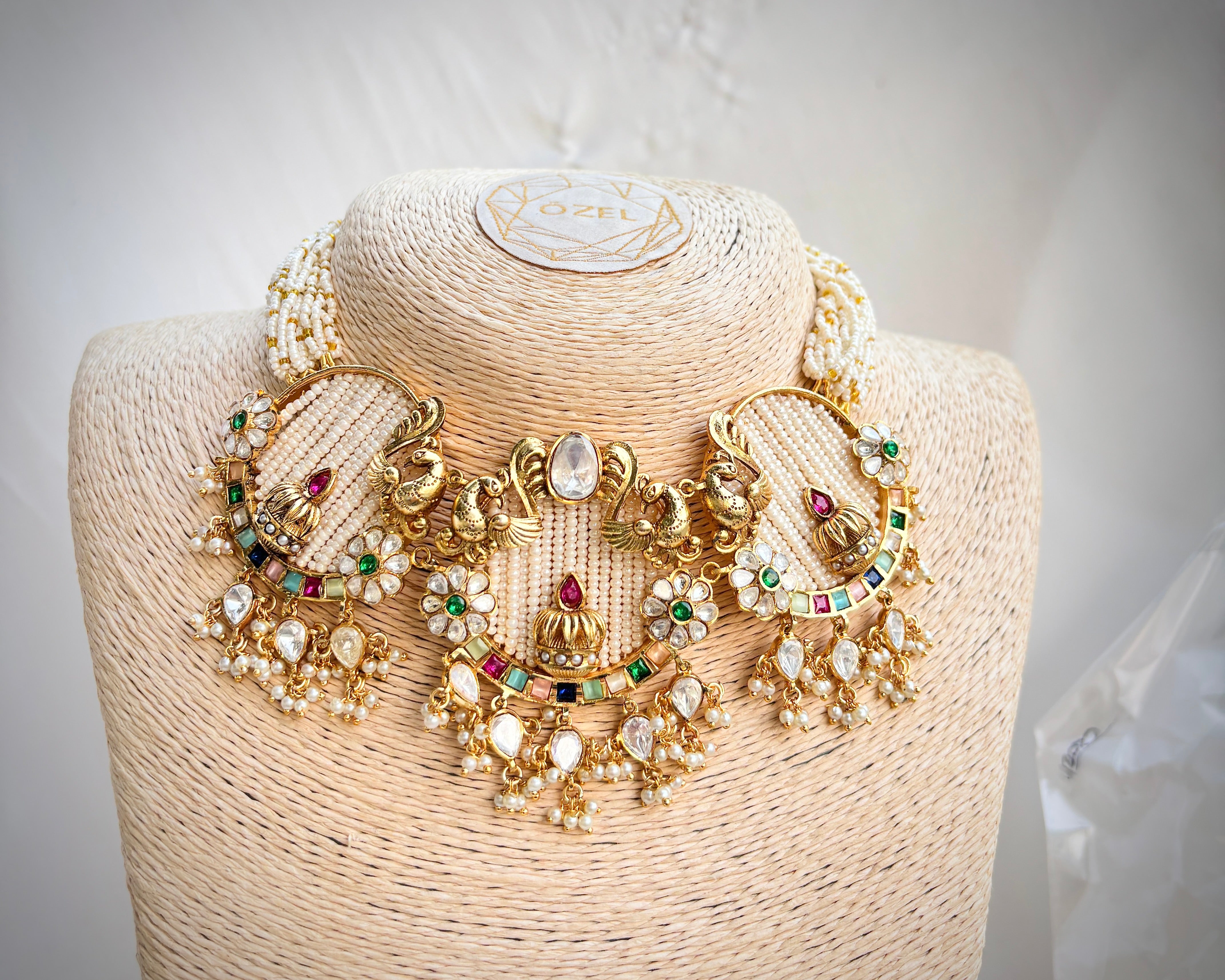 Moti Pearl Kundan Necklace Set